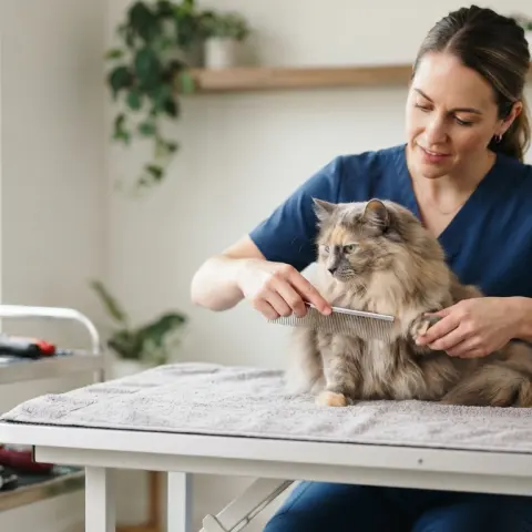 Longhair Cat Grooming and Mat Prevention